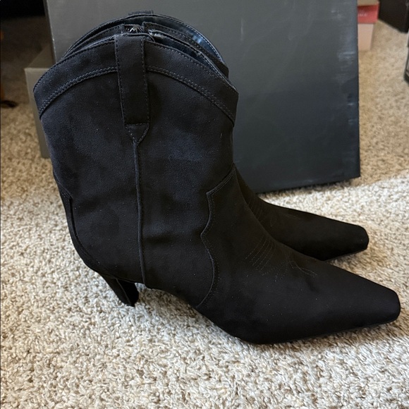 INC International Concepts Black Heeled Boots - Picture 3 of 6